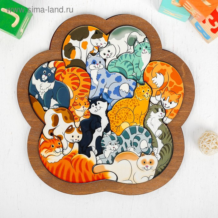 Зоопазл &laquo;Кошки&raquo; 14 деталей