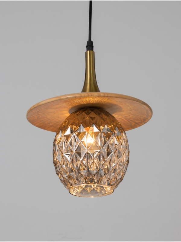 Светильник BayerLux ЭКО "Кен" 1х40Вт Е27 черный/коричневый 23х23х100см