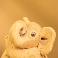 Сувенир &laquo;Слоненок&raquo;, 7&times;6.5&times;5 см, керамика, бежевый