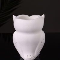 Кашпо "Сова" 10х7 см, натуральный