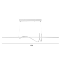 Светильник "Изгибы" LED 32Вт 6000К белый 100х18-100 см Светильник "Изгибы" LED 32Вт 6000К белый 100х18-100 см