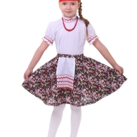 Юбка в цветочек с фартуком", р-р 32