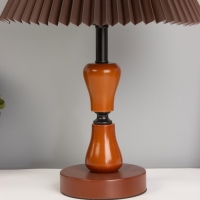 Лампа настольная BayerLux ЭКО "Камила" 1х40Вт Е27 черный/темно-кор. 27х27х40см