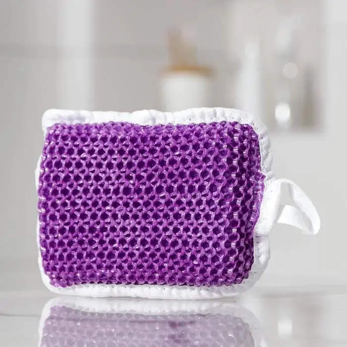 Губка для тела с эффектом пилинга, 10&times;12&times;4 см, МИКС