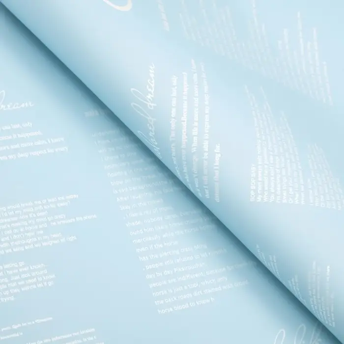 Пленка двусторонняя, для цветов и флористики, 58&times;58 см, голубая