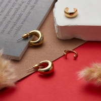 Набор серьги и каффы 4 шт. &laquo;Бублик&raquo;, цвет золото