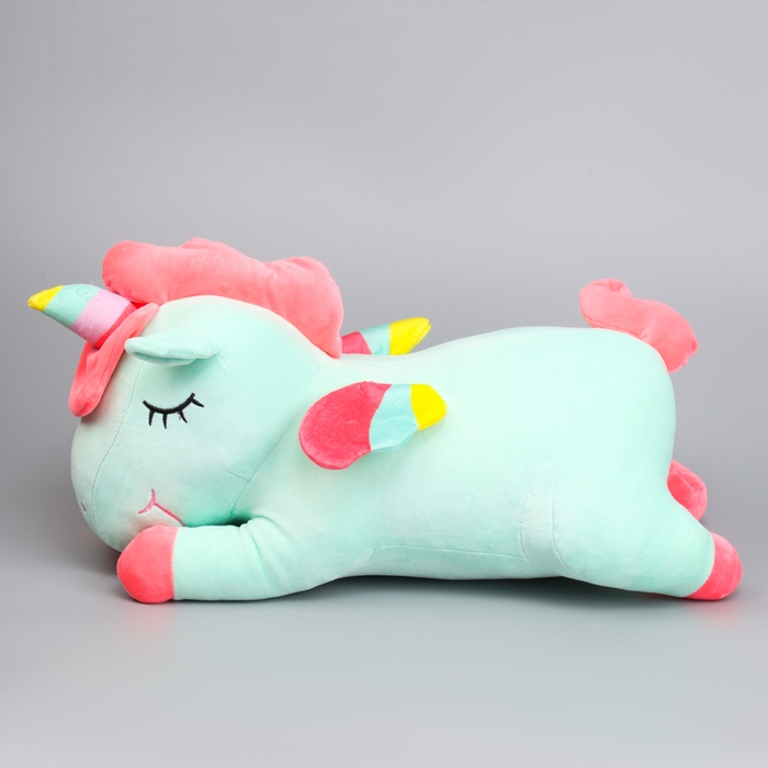 Мягкая игрушка &laquo;Единорог&raquo;, с пледом, 50 см, цвет зелёный