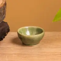 Соусник керамика, цв. зелёный, 3,5х3,5х1,5 см