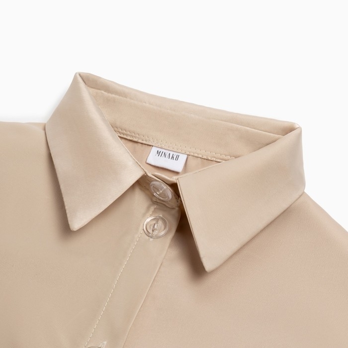 Комплект (сорочка, брюки) женский MINAKU: Light touch цвет бежевый, р-р 46 Комплект (сорочка, брюки) женский MINAKU: Light touch цвет бежевый, р-р 46