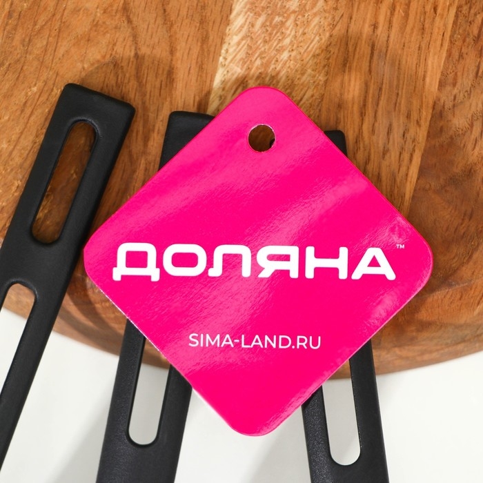 Набор кухонных принадлежностей Доляна &laquo;Глори&raquo;, 3 шт, цвет чёрный