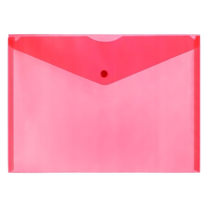 Набор папок-конвертов на кнопке 5 штук, А4, 150 мкм, Calligrata Standard, прозрачные, красные Набор папок-конвертов на кнопке 5 штук, А4, 150 мкм, Calligrata Standard, прозрачные, красные