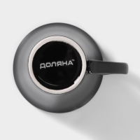 Кружка керамическая Доляна Coffee break, 180 мл, цвет чёрный