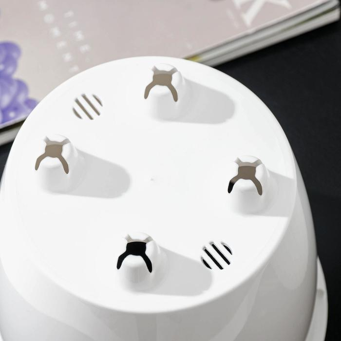 Кашпо с дренажной системой &laquo;Эви&raquo;, 3 л, d=18, цвет белый