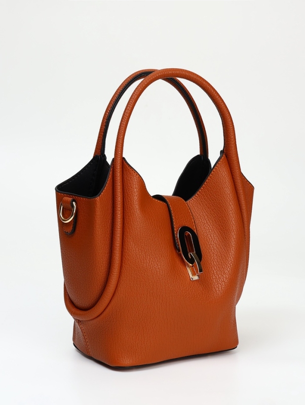 Сумка женская тоут на молнии, цвет рыжий