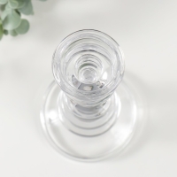 Подсвечник стекло на 1 свечу "Марсельеза" прозрачный 10,5х10,5х25 см