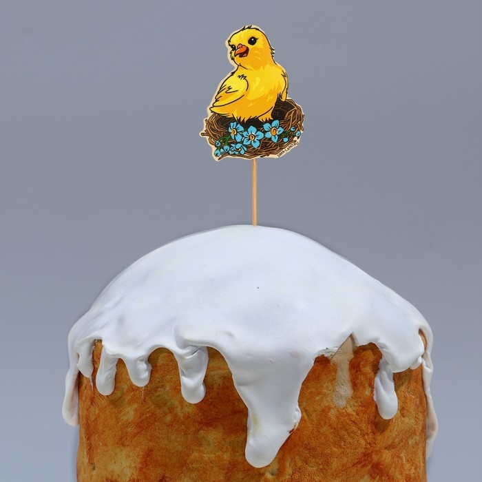 Топпер для украшения кулича «Гнездо» на пасху, 6,8 х 5,4 см Топпер для украшения кулича «Гнездо» на пасху, 6,8 х 5,4 см