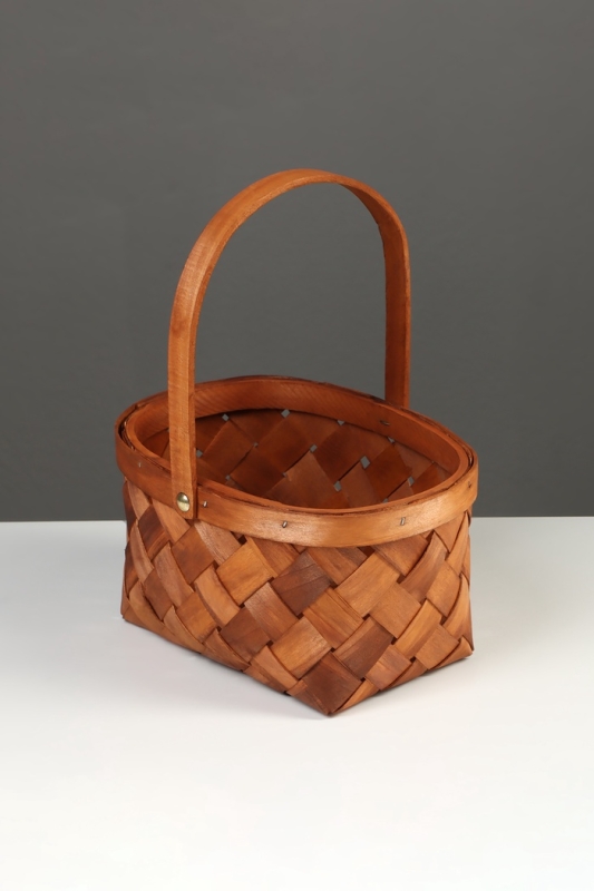 Корзина плетёная, 23×18×12 см, ручка h=13 см, ива, натуральный цвет Корзина плетёная, 23×18×12 см, ручка h=13 см, ива, натуральный цвет