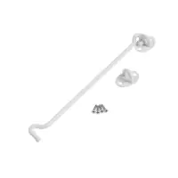 Крючок ветровой LOCKLAND KV001, L=250 мм, нержа, цвет белый, 2 шт