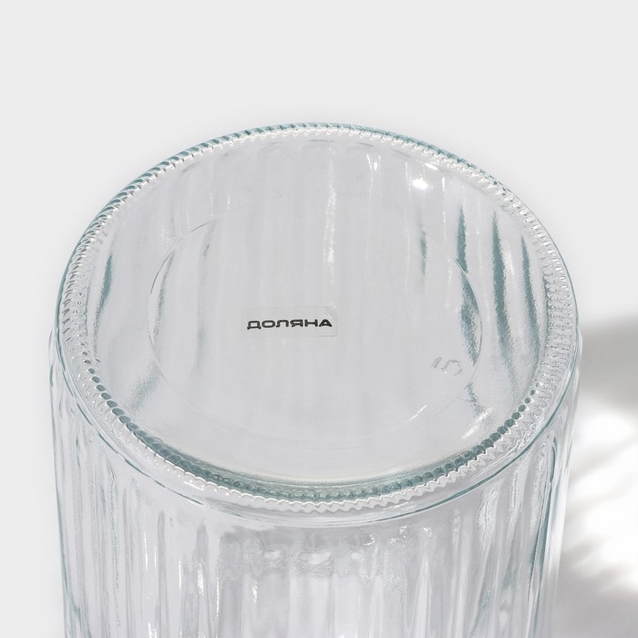 Банка стеклянная для хранения сыпучих продуктов Доляна &laquo;Зайка в золотом&raquo;, 950 мл, с керамической крышкой