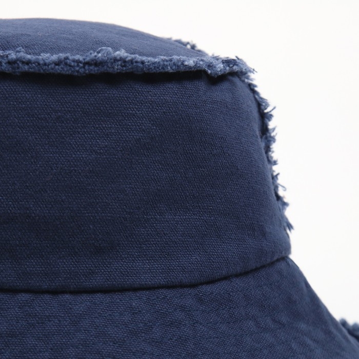 Панама джинсовая с необработанными краями MINAKU цвет синий, размер 56-58