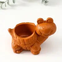 Фигура с подставкой для мелочей &laquo;Черепаха&raquo;, 7.5&times;10&times;6 см, красная глина