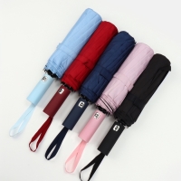 Зонт автоматический &laquo;Однотон&raquo;, эпонж, 3 сложения, 12 спиц, R = 54/58 см, D = 116 см, цвет МИКС