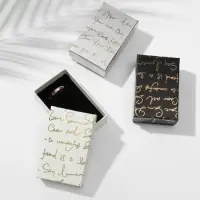 Коробочка подарочная под набор &laquo;Курсив&raquo;, 5&times;8 (размер полезной части 4.5&times;7.5, МИКС, вставка чёрная