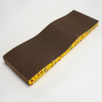 Когтеточка-лежанка "Пижон" из гофрокартона с кошачьей мятой "Волна", 65 х 22 х 7 см