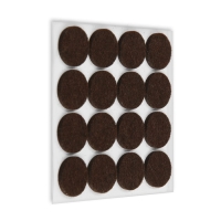 Накладка мебельная ТУНДРА, d=19 мм, круглая, коричневая, 32 шт.