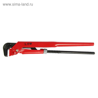 Ключ трубный рычажный ЛОМ, плоский зажим 90&deg;, раскрытие до 40 мм, 2"