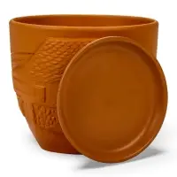 Горшок цветочный с поддоном 2,5 л, d18/h16 см терракот керамика, "Голландия" (М)