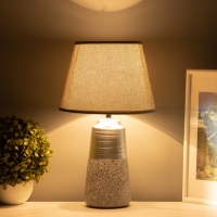 Настольная лампа с абажуром RISALUX &laquo;Удача&raquo;, 1&times;Е14, 40 Вт, серый, 22&times;22&times;39 см
