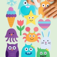 Бумага цветная двусторонняя А4, 12 листов, 12 цветов &laquo;Каляка-Маляка&raquo;