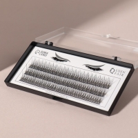 Набор накладных ресниц &laquo;Ласточкин хвост&raquo;, пучки, 14 мм, толщина 0,07 мм, изгиб С, 12 D