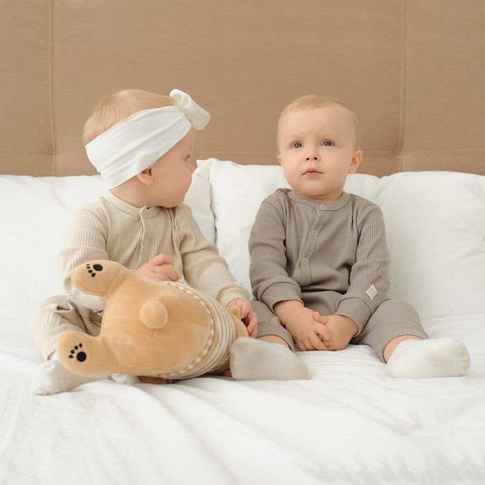 Комбинезон Крошка Я, BASIC LINE, рост 62-68 см, цвет бежевый Комбинезон Крошка Я, BASIC LINE, рост 62-68 см, цвет бежевый