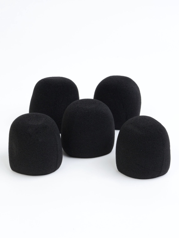 Набор ветрозащиты для микрофона Music Life, черный, 5 штук, 6 х 8 см