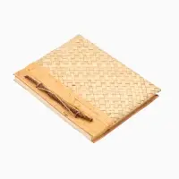 Записная книжка плетеная, 48 листов, 17х22х2 см, цв. бежевый