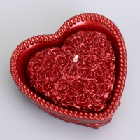 Свеча "Сердце" 9х4,5см, рубин Свеча "Сердце" 9х4,5см, рубин