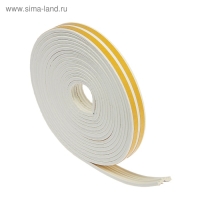 Уплотнитель резиновый ТУНДРА, профиль Е, размер 4х9 мм, белый, в упаковке 10 м Уплотнитель резиновый ТУНДРА, профиль Е, размер 4х9 мм, белый, в упаковке 10 м