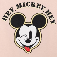 Футболка укороченная &laquo;Hey Мickey&raquo; Микки Маус, цвет розовый