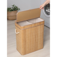 Корзина для белья Доляна &laquo;Кантри&raquo;, с крышкой, 46&times;26&times;55 см, цвет бежевый