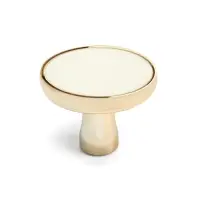 Ручка-кнопка CAPPIO РК103, d=33 мм, пластик, цвет золото