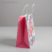 Пакет подарочный крафт, упаковка, &laquo;С 8 марта&raquo;, 22 х 25 х 12 см