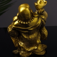 Статуэтка "Хотей со слитком" 15 см,  цвет золото