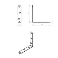 Кронштейн МК, 100х100 мм, покрытие цинк, 20 шт.