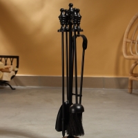 Каминный набор "Тепло" сталь, 4 предмета, 12х12х54 см Каминный набор "Тепло" сталь, 4 предмета, 12х12х54 см