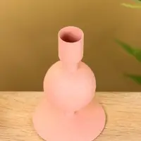 Подсвечник на 1 свечу "Пудровый" с 1 сферой 7,5х7,5х11,5 см