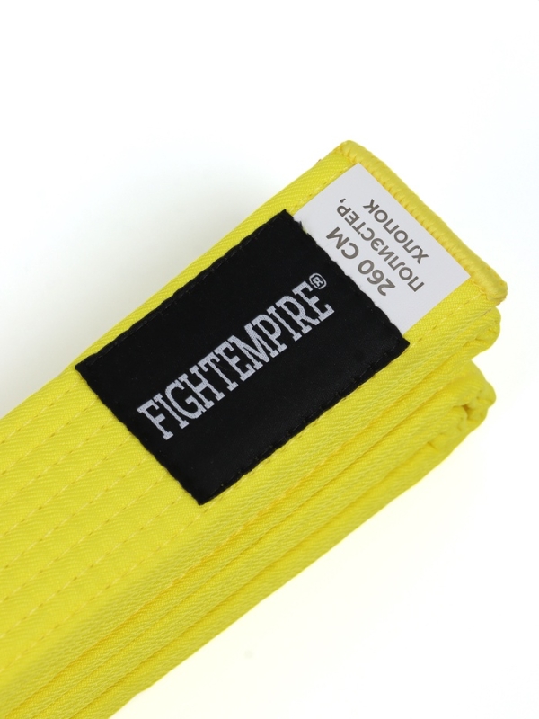 Пояс для единоборств Fight Empire 2,6 м, EXPERT, желтый