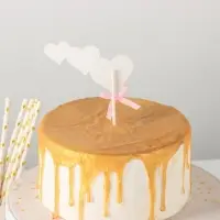 Набор топперов для торта &laquo;Сердечки&raquo;, 3 шт, 20&times;13 см, цвет розовый