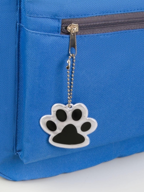 Светоотражающий элемент &laquo;Лапка&raquo;, двусторонний, 5,5 &times; 4,8 см, цвет белый